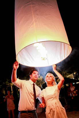 Flying lantern is a Thailand tradition believed will bring good wishes to heaven. Photography by Bundit: Lipe photographer